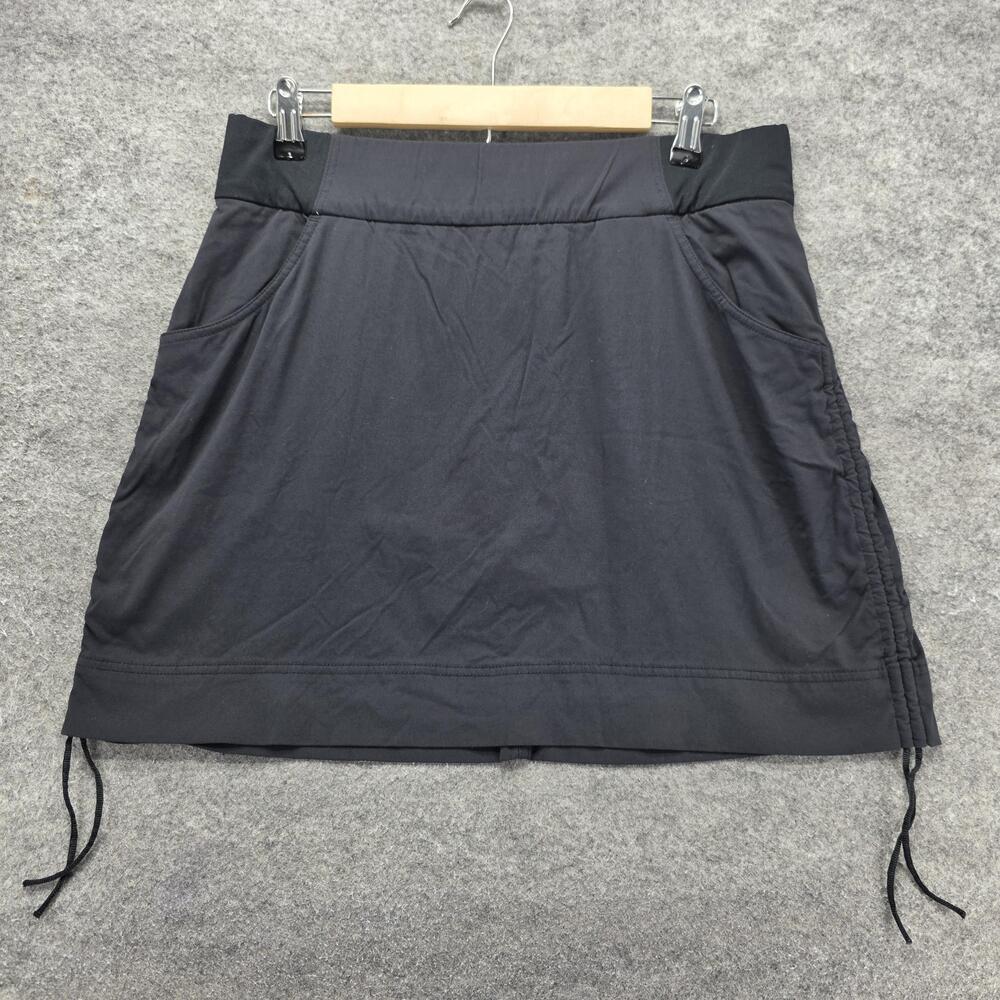 Columbia Skort Womens L Black Short Pull On Elastic Waist Pockets Lined